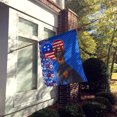 thumbnail image 2 of Black and Tan Doberman Pinscher USA American Flag Canvas House Size, 2 of 5
