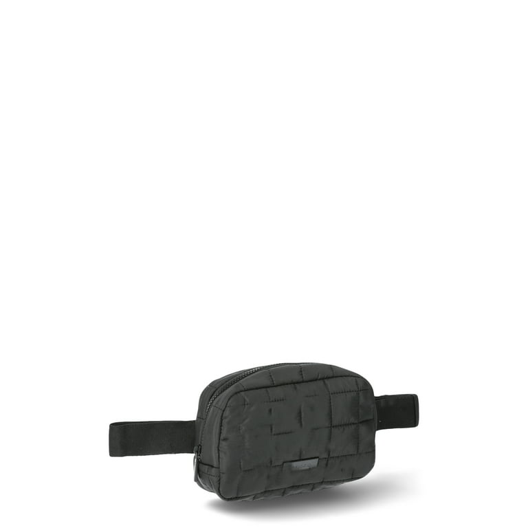 Black quilted fanny pack sale
