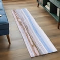 thumbnail image 5 of Blue Brown Ombre Kitchen Runner Rug 2x6 Washable Runners for Hallway Non Slip Abstract Modern Art Fluid Striped Large Area Rug Indoor Floor Carpet for Bathroom Laundry Entryway Bedroom Living Room, 5 of 8