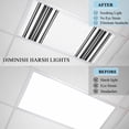 thumbnail image 4 of Black Striped Fluorescent Light Covers, Modern White Striped Abstract Art Aesthetics Magnetic Light Covers for Ceiling Lights, Fluorescent Ceiling Shade for Classroom Bedroom Office 4x2Ft x 3PCS, 4 of 8