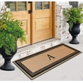 thumbnail image 5 of A1HC Natural Coir Flock Monogrammed Door Mat for Front Door, 30x60, Anti-Shed Treated Durable Doormat Outdoor Entrance, Heavy Duty, Thin Profile, Easy to Clean, Long Lasting, Front Door Entry Doormat, 5 of 6
