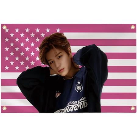 Sungmin American Flag,3x5 Ft Funny Seung min USA flag pink Tapestry,skz poster with 4 Brass Grommets,For College Dorm Room Decor,Outdoor Parties, Gift,Tailgates Yard, Bedroom Decoration