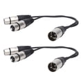 thumbnail image 1 of XLR Splitter Cable 3 Pin XLR Male to Dual XLR Female Patch Balanced Microphone Cord,Dual Female XLR to Male XLR Y Cable Splitter, Dual Female XLR to Male XLR Adapter for Microphone, 1 of 7