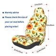 thumbnail image 3 of Wukai Sunflowers And Butterflies Full Set Car Seat Covers with Soft Padding Universal Auto Front Seats Protector and Cushion Mat, 3 of 5