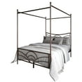 thumbnail image 4 of Home Design Denver King Metal Canopy Bed Frame with Arched Headboard and Central Support Leg, Brown, Easy Assembly, 4 of 10