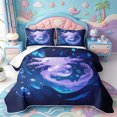 thumbnail image 2 of Manfei Sea Animal Axolotl Quilt Full,Ocean Amphibian Print Full Bedspread Sets,3 Pieces,1 Coverlet and 2 Pillowcases, 2 of 7