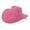 Pink, variant on Washranp Trilby Cap Cowboy Style Adjustable Wide Brim Jazz Cap Costume Accessory for Horse Riding