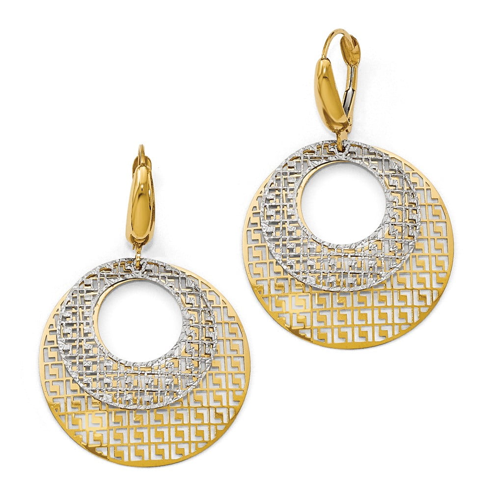 Dual tone earrings Clearance