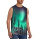 thumbnail image 2 of Fotbe Northern Lights 2 Men's Camiseta sin Mangas Estampada para Hombres, Playera Casual para Gimnasio, Entrenamiento, Playa-3X-Large, 2 of 7