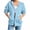 Light Blue, variant on cocolona Womens 3/4 Sleeve Sweatshirts Hoodie Drawstring Zipper Loose Jacket Trendy Casual Solid Color Tops with Pockets