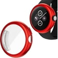 thumbnail image 1 of KOMI Compatible avec Google Pixel Watch 2/Pixel Watch Étui Protecteur d'Écran Givré Mat en TPU Souple Étui de Protection Complète Film d'Écran HD Intégré Accessoires (Rouge, Pixel Watch1/2), 1 of 5