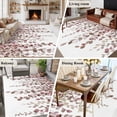 thumbnail image 5 of Rectangle Area Rugs 8 x 10 Ft, Brown Eucalyptus Leaves Non-Slip Residential Carpet, Spring Leaves Plants Country Indoor Crawling Mats Runner Rugs for Living Room/Dining Room/Bedroom, 5 of 8
