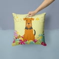 thumbnail image 2 of Carolines Treasures BB6041PW1414 Easter Eggs Airedale Fabric Decorative Pillow, 2 of 4