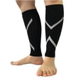 thumbnail image 4 of Protector de piernas reflectante para correr de noche, protección de compresión a presión, color negro, para deportes, baloncesto, fútbol, 4 of 5