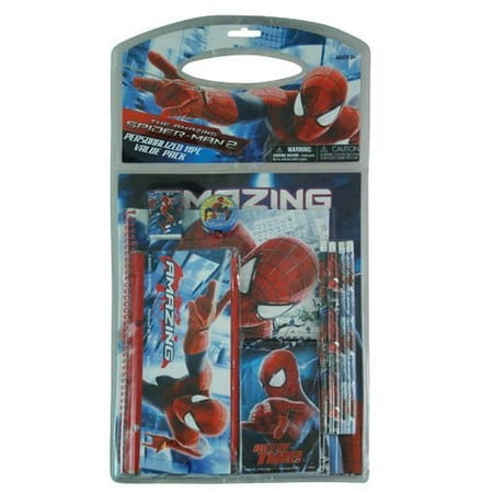 Marvel Spider Man Stationery - Stationery - Marvel - Amazing Spiderman 2 11pc Value Pack in Bag w/Header