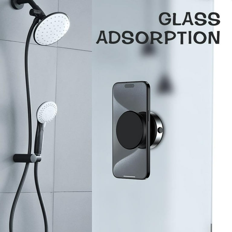 Repmidfer Car Electric Suction Cup Vacuum Magnetic Phone Holder, Electric Suction Phone Mount For Mirror/Gym/Smooth Surface, Compatible With Magsafe IPhone 16/15/14/13/12, Black
