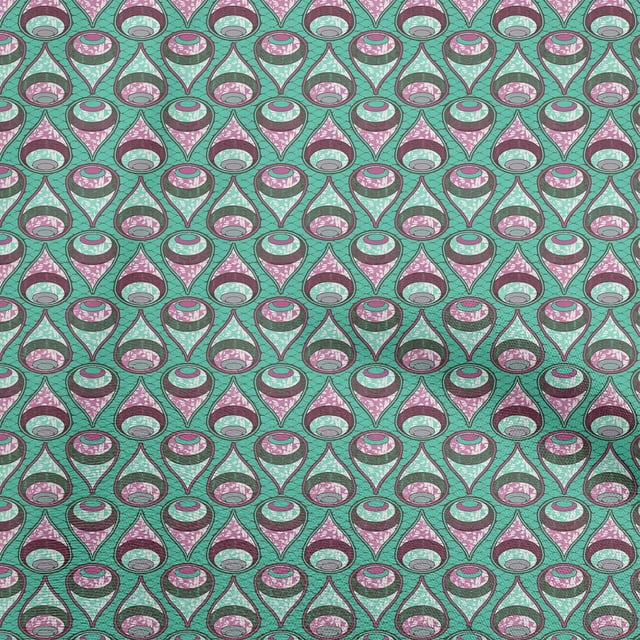 oneOone Cotton Cambric Green Fabric African Sewing Craft Projects Fabric Prints by Yard 56 Inch Wide