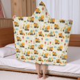 thumbnail image 5 of Cartoon Construction Vehicles Clouds Hooded Bath Towel，50"x30" for Ages 3 To 12 Kids, Quick Dry Lightweight Soft Microfiber Hood Beach Towel Cover Up for Kids, 5 of 7