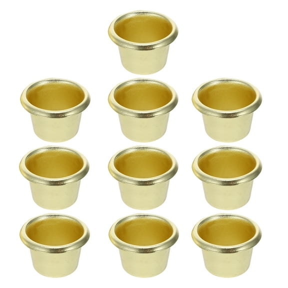 Kuyiluo Candle Cup 10pcs Desktop Candlesticks Mini Decorative Metal Candle Holders Home Adornment
