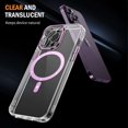 thumbnail image 4 of Bemz Magnetic Case for iPhone 15 Pro Max with Camera Lens Protection (Compatible with MagSafe) Shockproof Reinforced Air Corner Transparent Cover, Tempered Glass Screen Protector (Magenta Pink), 4 of 8