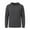 Charcoal Gray, variant on Men's Long Sleeve Crew Neck Ribbed Cuff Solid Tee/T-Shirt , Black S, 1 Pack