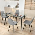 thumbnail image 2 of Gymax 5 PCS Dining Table Set 51" Modern Rectangular Glass Table & 4 Chairs Kitchen, 2 of 7