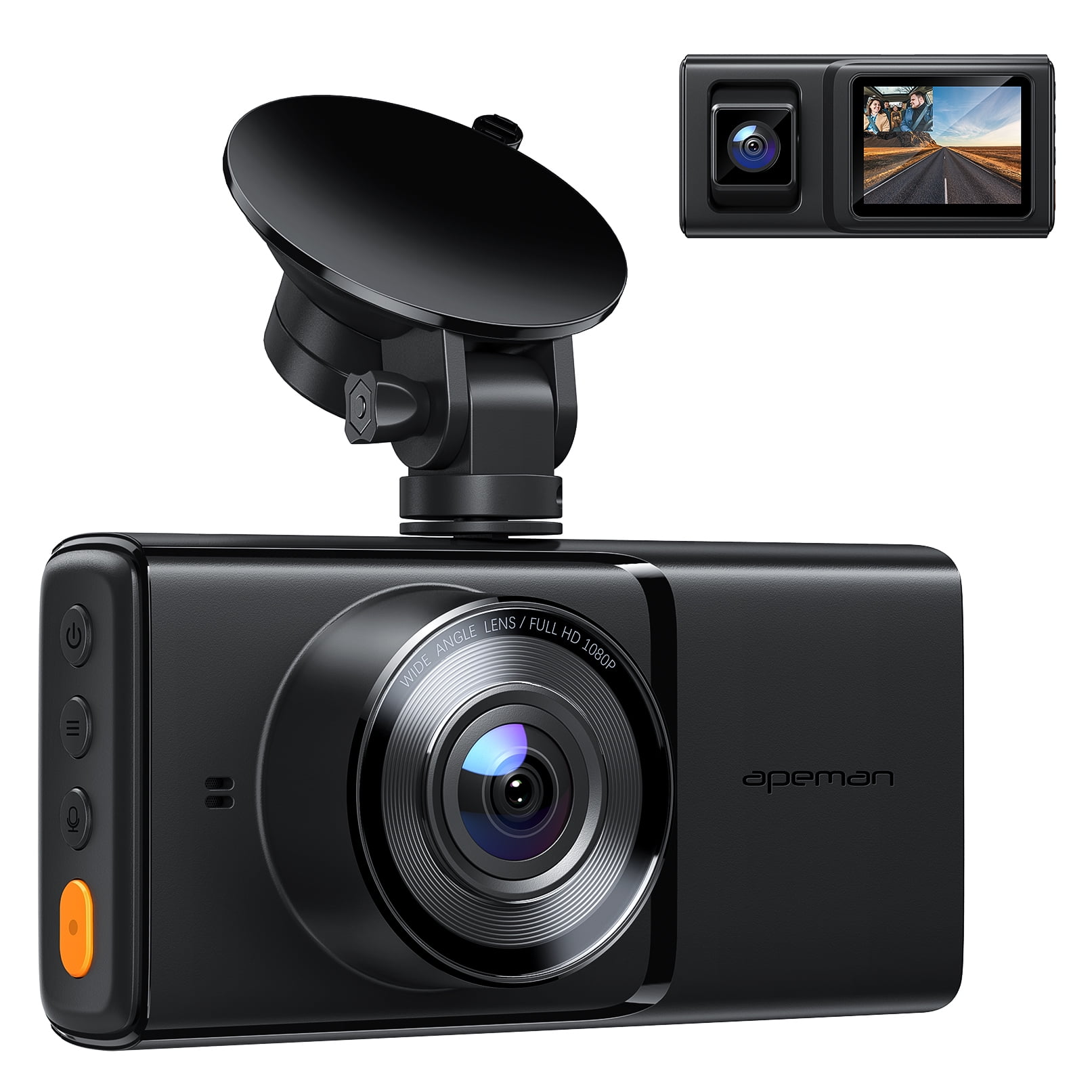 Reduce Insurance Costs Co-Pilot Dual Mirror HD Dash Cam with Rear View Camera 