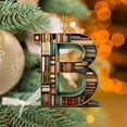 thumbnail image 6 of XEOVHV Christmas Tree Book Ornaments, Letter Shaped Bookshelf Pendant, Book Lovers Librarian Ornament for Christmas Acrylic Ornament Book Lover Gift (B), 6 of 9