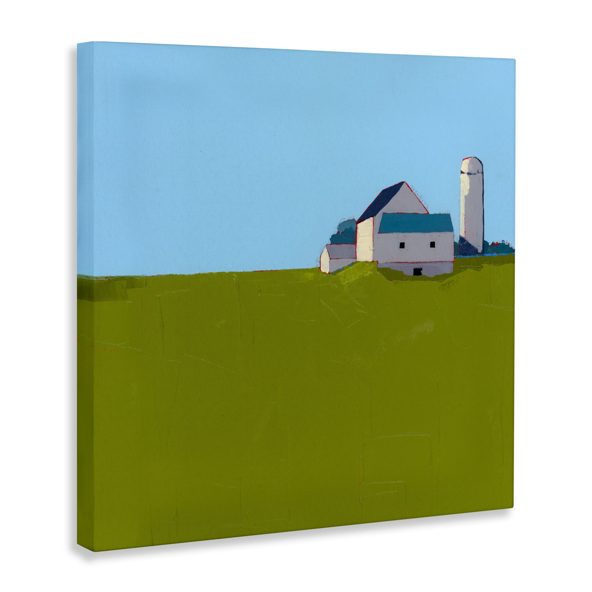 Farmland Silo in Distance Canvas Wall Art, design by Ruth LaGue