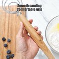 thumbnail image 5 of Dough Whisk Stainless Steel Hand Mixer Blender | Wooden Handle Pastry Beater for Bread, Egg, Baking Mixing Tools | Ergonomic Design | 13.26in | Flax Material | 1 Pack | Khaki, 5 of 6