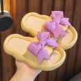 thumbnail image 4 of LNMQLPDBS Toddler Girl Slippers House Slippers for Kids Summer Princess Bowknot Non Slip Soft Bottom Comfort Open Toe Slippers Trendy Color Block Sandals for Girls Water Shoes Yellow 3.5-4 Years, 4 of 4