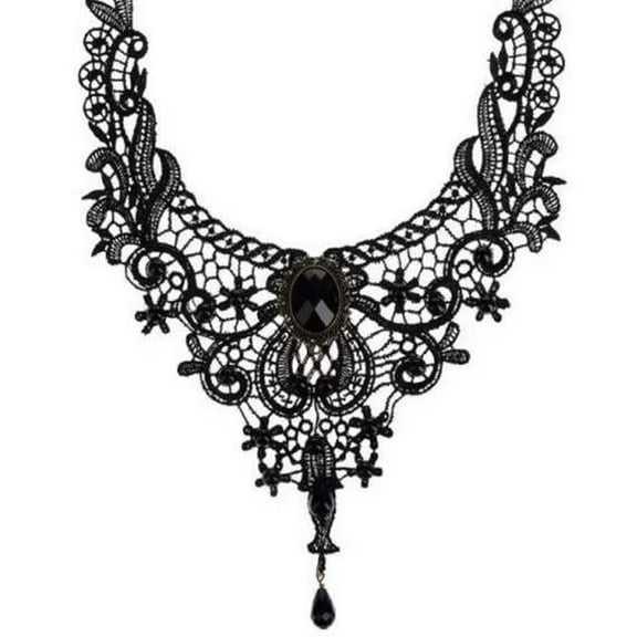 Jewelry Vintage Gothic Black Lace Necklace For Women Jewelry Choker Necklace for Women Necklace Jewelry for Everyday Wear Simple Trendy Choker Minimalist Faith Christian Cross Gifts
