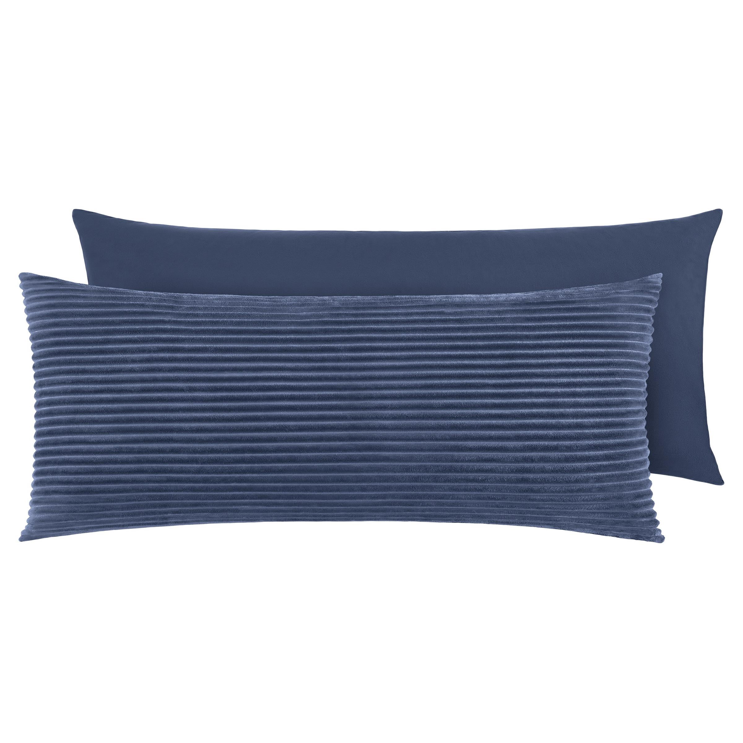 Cord Plush Ocean Blue Body Pillow