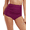 Burgundy, variant on Firpearl Women's Retro High Waisted Bikini Bottoms Ruched Swimsuit Bottom Swim Shorts