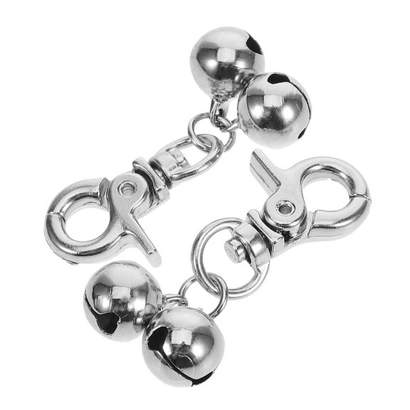 Supvox 2Pcs Crafted Stainless Steel Pet Collar Bells Loud Sound for DIY Dog Cat Accessories