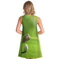 thumbnail image 2 of Bixox golf ball after putting to the golf hole Print Women's Sleeveless A-Line Dress with Pockets, Casual Knee-Length Tank Dress for Summer-Small, 2 of 7