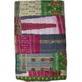 thumbnail image 3 of Trademoon Handwoven Silk Patola Kantha – Elegant, Lightweight, Traditional Design, Perfect for Weddings and Festivals Size - Twin / Single Size - 60" x 90" / 152 cm x 228 cm, 3 of 5