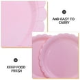 thumbnail image 4 of LOLIPPYY 50pcs Flower Disposable Paper Plates - Pastel Dessert Plate Set For Girls Birthday Celebration - Cute Serving Platters - Mini Cake Platters, 4 of 7
