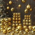 thumbnail image 4 of 6cm-20cm Christmas Decorative Balls Glossy/Matt/Glitter Gold Color Plastic Ball Xmas Tree Ornament Pendant Hanging 2024 Navidad, 4 of 5
