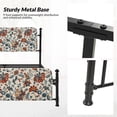 thumbnail image 6 of Queen Metal Platform Bed Frame Washable Orange Upholstered Slipcover with Headboard Footboard Under Bed Storage Space,Black, 6 of 10