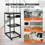 SKYSHALO 20U 4-Post Open Frame Server Rack with Network Enclosure, Adjustable from 15'' to 40''