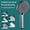 A-Grey, variant on Fdelink Bath Shower Head,Black Shower Fixture,High Pressure Handheld Showerhead with 5 Spray Modes Filtered Shower Head Water Heater Filter Large Panel Shower Nozzle Luxury Design