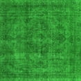 thumbnail image 1 of Ahgly Company Indoor Square Oriental Green Industrial Area Rugs, 4' Square, 1 of 4
