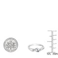 thumbnail image 2 of Dazzlingrock Collection 0.05 Carat (ctw) Sterling Silver Blue & White Diamond Crossover Swirl Bridal Promise Ring, Size 5, 2 of 5