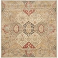 thumbnail image 3 of Safavieh Antiquities Collection AT830A Handmade Traditional Oriental Beige and Multi Wool Square Area Rug (6' Square), 3 of 4