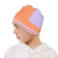 thumbnail image 5 of Psesaysky Orange Purple Print Hats for Unisex Kids Toddler Soft Beanie Warm Windproof Cap Winter Hats for Boy Girl, 5 of 7