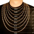 thumbnail image 4 of Womens Jewelry Men And Women Same Necklace Plain Chain Italian Figaro Chain Necklace for Women Simple Snake Chain Charm Ball Chain Party Gift Women‘s ExquisiteJewelry, 4 of 5