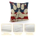 thumbnail image 4 of Qinduosi  th of July Pillow Covers American Flag Funny Paws Patriotic Pillows Independence Day Pillowcase Decor for Sofa White, 4 of 5