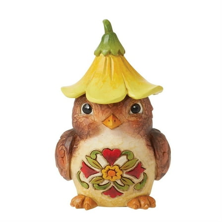 Jim Shore "Little Petunia" Pint Sized Bird with Flower Hat Figurine