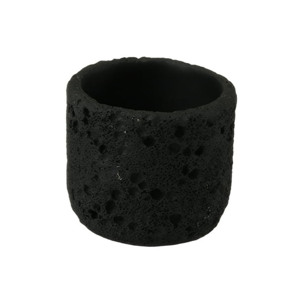 Soporte moderno para flores Inteprter de cemento Jardín y Patio Negro